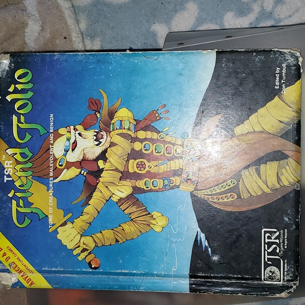 D&D TSR Fiend Folio Tome of creatures Malevolent and  Benign